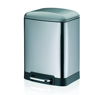 KELA Poubelle de Salle de Bain Rectangulaire Acier Inoxydable - 6L