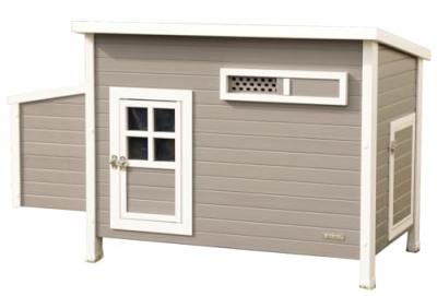 KERBL  Poulailler Barney Plastique 137x73x83 cm Gris et blanc