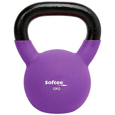 SOFTEE  Neoprene 12kg Kettlebell Noir,Violet 12 kg