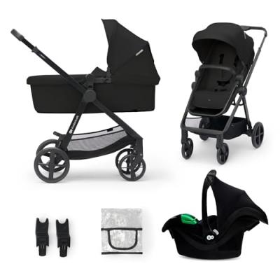 KINDERKRAFT  Poussette trio combin&eacute;e 3en1 Newly Mink Pro Classic Black