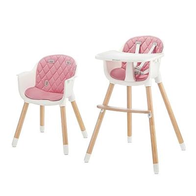  Kinderkraft Chaise Haute B&eacute;b&eacute; SIENNA 2 en 1 Plateau amovible - Rose