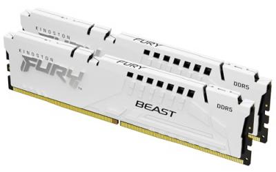 KINGSTON FURY Kingston Technology FURY Beast 64 Go 6400 MT/s DDR5 CL32 DIMM (Kits de 2) White XMP - Neuf