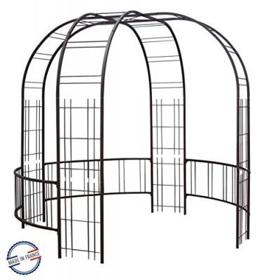 CENTRALE BRICO Kiosque premium tube CAR25 fer vieilli - 265x250 cm - Acier &eacute;poxy