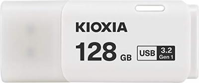 KIOXIA  128GB TransMemory U301 USB 3.2 Flash Drive, White