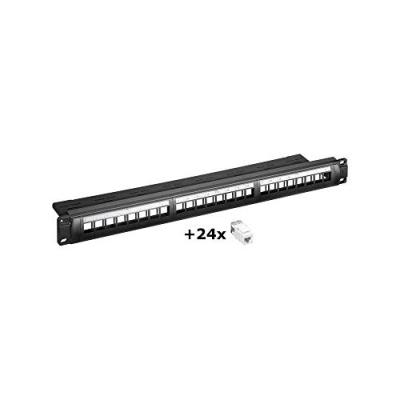 Goobay Panneau de brassage Cat.6, 24 ports UTP Snap-In