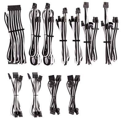 CORSAIR  premium pro sleeved kabel-set (gen 4) - wei&szlig;/schwarz