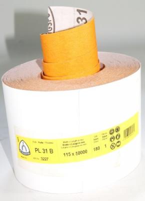KLINGSPOR Rouleau papier corindon PL 31 B Ht. 115 x L. 50000 mm Gr 180 - 3227
