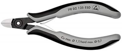 KNIPEX Pince Coupante &Eacute;lectronique Petit Biseau 125mm - Avec Ressort - Esd