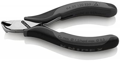 KNIPEX Pince &Eacute;lectronique De Devant Petit Biseau 120mm 15&deg; Bi-mati&egrave;re Esd