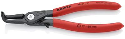 KNIPEX Pince Circlips Coud&eacute;e &Agrave; 90&deg; R&eacute;glable De 19 &Agrave; 60mm -165mm - Gaine Pvc