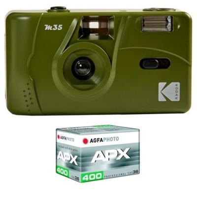 KODAK M35 - Appareil Photo Rechargeable 35mm, Objectif Grand Angle Fixe, Viseur optique , Flash Integre, Pile AAA