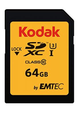 KODAK Sdxc 64go  cl10 uh1 u3 ultra 95mb/s - sous blister