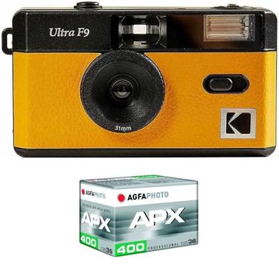 KODAK Pack F9 Jaune - Appareil Photo Argentique 35mm + Pellicule APX 400 (36 poses)
