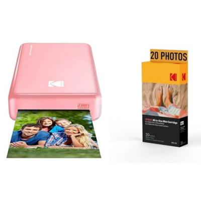 KODAK  Pm220 - Imprimante Photo Printer, Photos 5.4 * 8.6 Cm, Wifi, Compatible Avec Ios Et Android - Rose