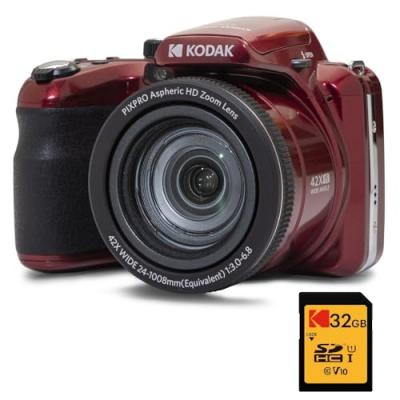 KODAK Appareil photo num&eacute;rique -  - Pixpro Astro Zoom AZ425 - Zoom X42 - Vid&eacute;o Full HD - Rouge 
