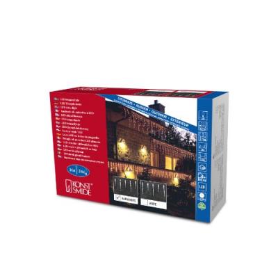 KONSTSMIDE  Christmas Rideau LED Gla&ccedil;ons avec 16&nbsp;gla&ccedil;ons, blanc chaud