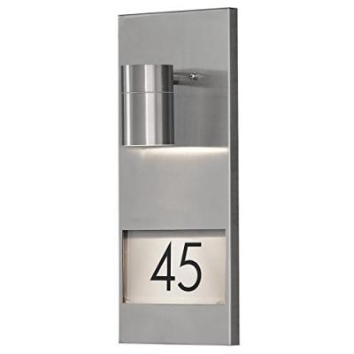 Joli num&eacute;ro de maison lumineux Moderna 7655, inox