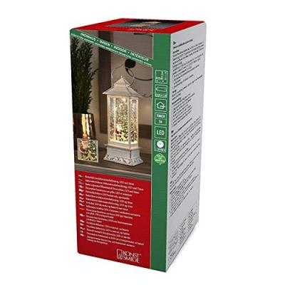 Konstsmide Christmas Lanterne &agrave; eau LED P&egrave;re No&euml;l et chien
