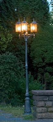 KONSTSMIDE Lampadaire ext&eacute;rieur  Milano 75 W noir,argent 2.3 m