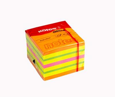 KORES Bloc note cube 450 f repositionnable 50x50 assorti