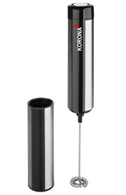  Korona mobil 18010 Mousseur &agrave; lait noir, acier inoxydable