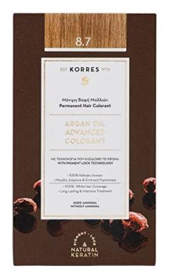 KORRES  Huile d'Argan Coloration 8.7 Blond Clair Marron 50ml