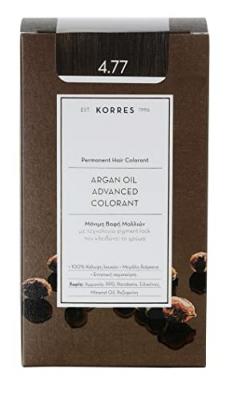 KORRES  Aceite Arg&aacute;n Tinte Cabello Nro 4,77 Chocolate Oscuro 1ud