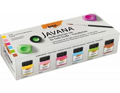 KREUL C. textilfarbe javana sunny, creativset 6 x 20 ml 90599