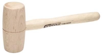 KS TOOLS  140.5232 Maillet bois 300g - t&ecirc;te &Oslash;60mm - avec manche fr&ecirc;ne galb&eacute;