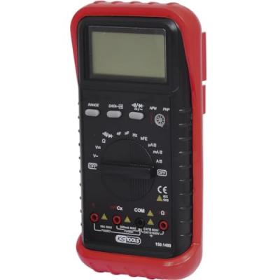 KS TOOLS  150.1480 Multim&egrave;tre avec prises de tests et pinces crocodile