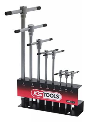 KSTOOLS Pr&eacute;sentoir de cl&eacute;s 6 pans &agrave; poign&eacute;e en T, 8 pi&egrave;ces KS TOOLS 158.5111