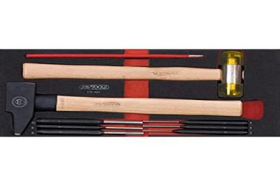 KS TOOLS  713.1101 Module d'outils de frappe manche bois, 9 pi&egrave;ces