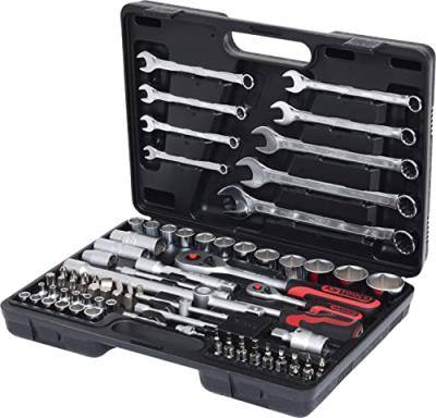 KS TOOLS Coffret de douilles F6 1/4'' - 1/2'' - CHROMEmat - 82 pcs 