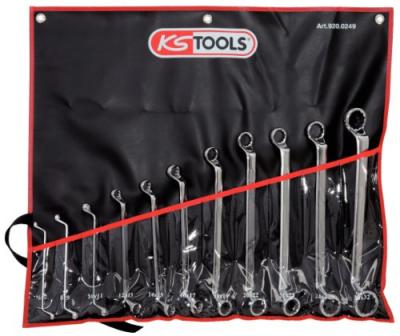 KS TOOLS Jeu de cl&eacute;s polygonales contre-coud&eacute;e 11 pi&egrave;ces  920.0249
