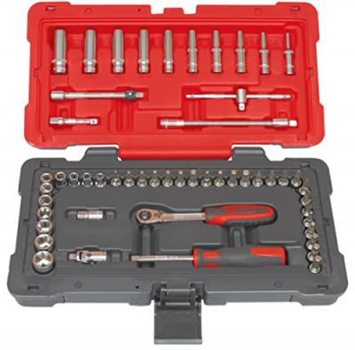 KS TOOLS Coffret de douilles et accessoires ultimate&reg; en pouces 1/4'', 52 pi&egrave;ces