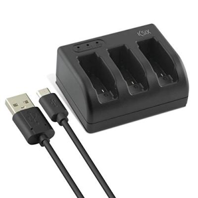 KSIX  3 Battery Charger For Gopro Gero 5 Usb / Usb Type C Noir