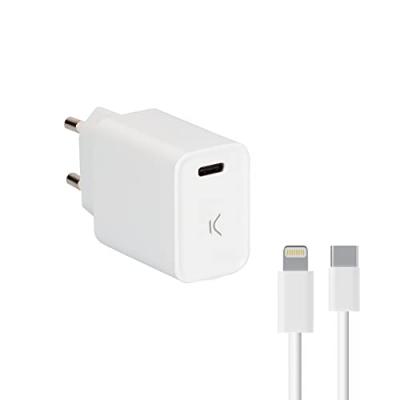  Ksix Mfi 20w With Lightning Cable Blanc