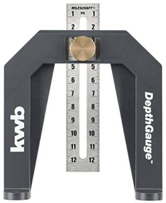 KWB Jauge de profondeur pour routeurs & scies sur table - 0 &agrave; 100 mm