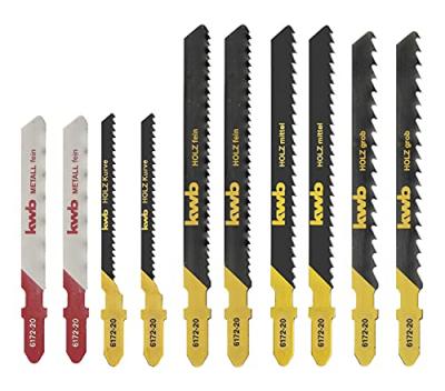 Lot de 10 lames de scies sauteuses, queue en T