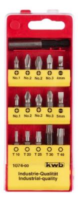 KWB Cassette combi 16 embouts + porte embouts magn&eacute;tique - 