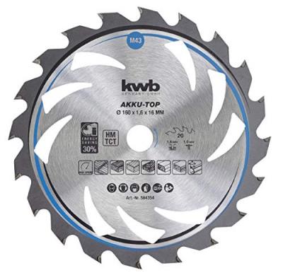 KWB  - 584354 Lame de scie circulaire au carbure 160 x 16 x 1 mm Nombre de dents: 20 1 pc(s) Y760312