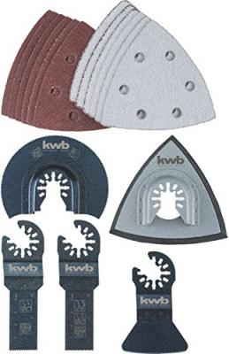 KWB Kit universel bois, pon&ccedil;age, r&eacute;paration - 17 pi&egrave;ces multitool