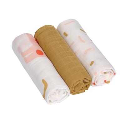LASSIG Lot de 3 langes en bambou et coton Little Mateys (80 x 80 cm)