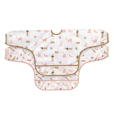 Lot de 2 bavoirs manches longues little mateys orange &eacute;pic&eacute;