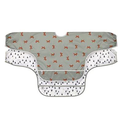 LASSIG L&auml;ssig Bavoir b&eacute;b&eacute; manches r&eacute;ceptacle Little Forest renard lot de 2
