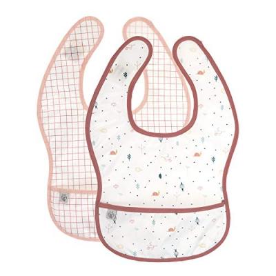 LASSIG  - lot de 2 bavoirs avec poche garden exlorer filles