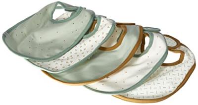 LASSIG Lot De 5 Bavoirs En &Eacute;ponge Imperm&eacute;able 3-18 Mois Raton Laveur - 