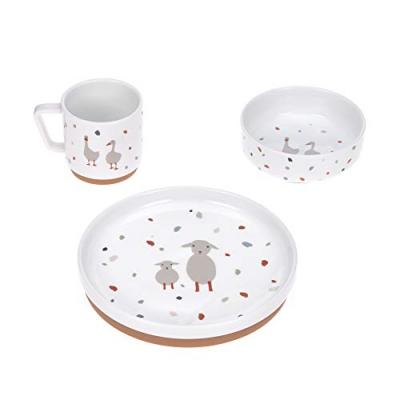 LASSIG Coffret Repas En Porcelaine - Tiny Farmer Mouton & Oie