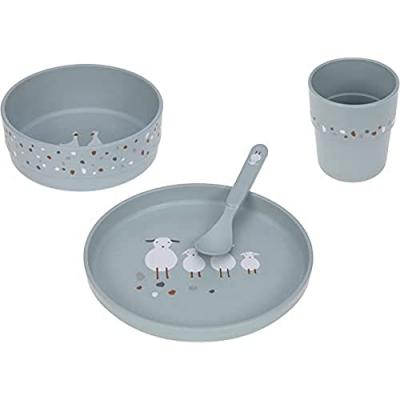 LASSIG  - Coffret repas Tiny Farmer Mouton et Oie bleu - bleu