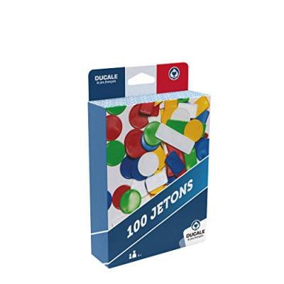 CARTAMUNDI La Ducale Bo&icirc;te de 100 jetons de Couleur - Jeu de Voyage